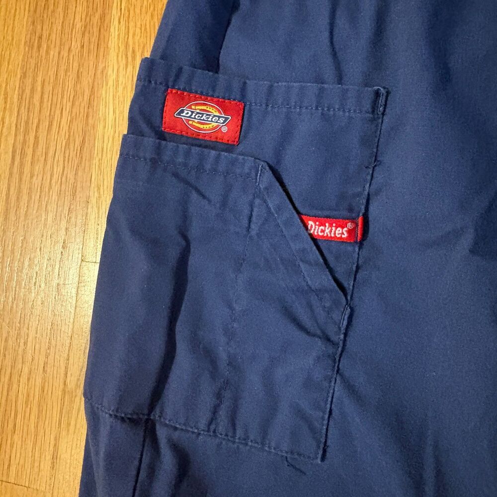 Dickies Scrub Pants Women's Petite XL Blue Cargo Pockets Elastic Waist Lot of 2 - Picture 4 of 8